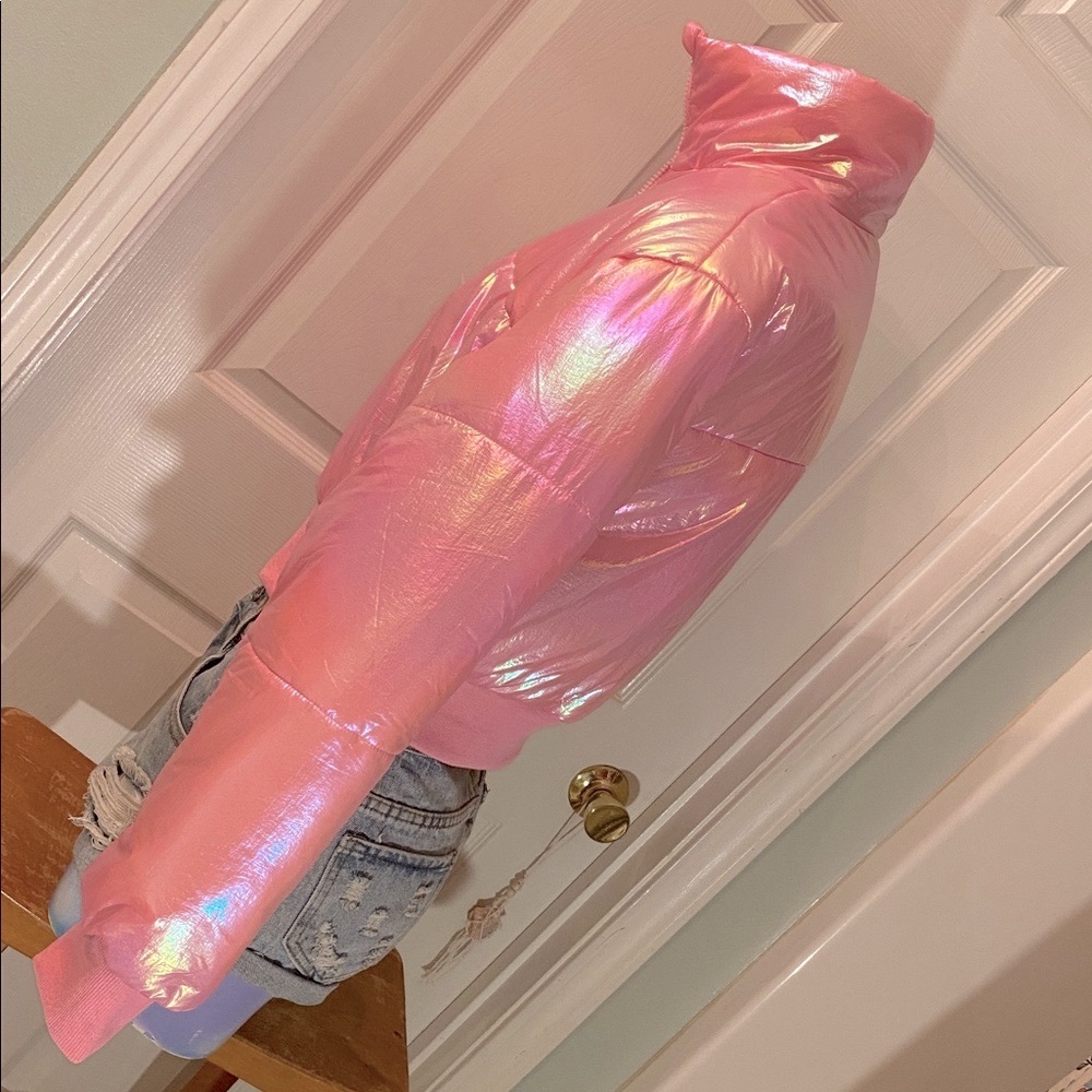 EN MERCI Shimmering Pink Women's Puffer Jacket ObO - Picture 7 of 13